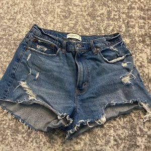 Curve love distressed jean shorts